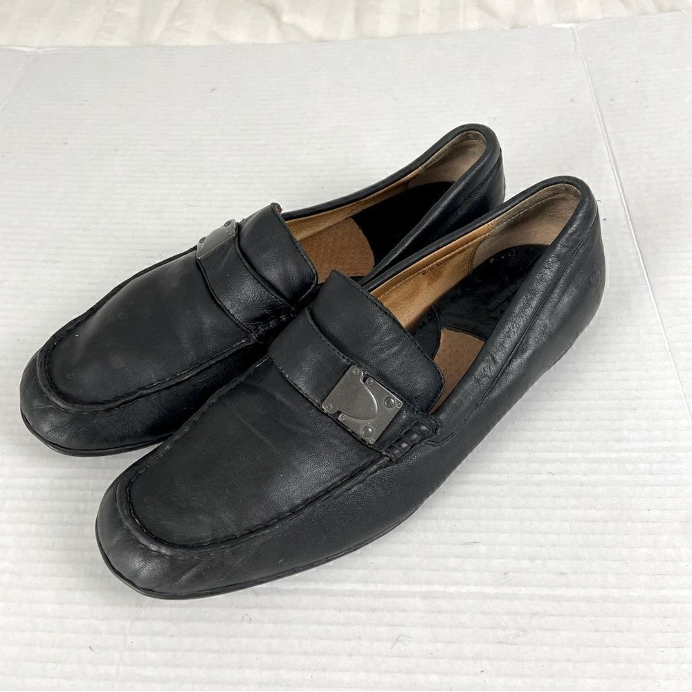 Born Men’s Black Leather Driver Shoes Casual Comfort Loafers Moccasins Size 11.5
